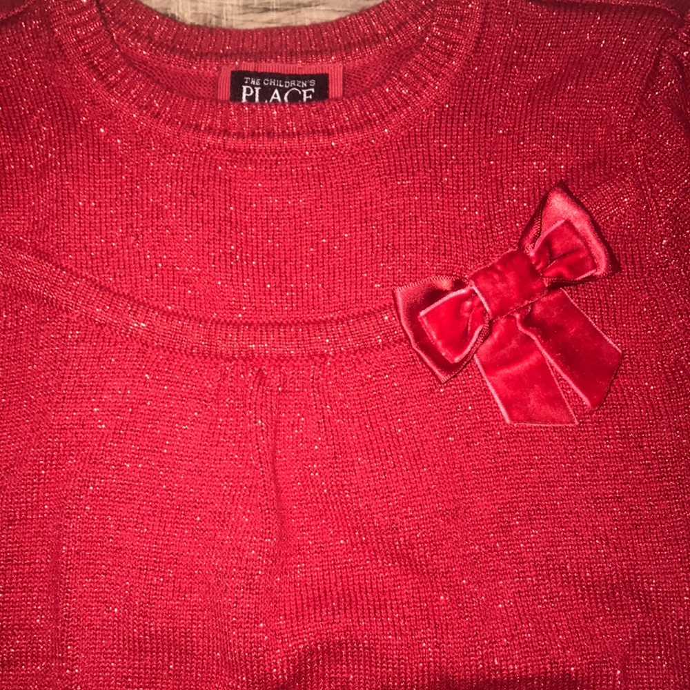 Beautiful Children’s Place Red Sweater! Sparkly! - Picture 2 of 4